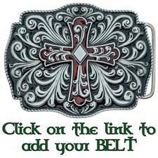 Gothic Cross Metal Belt Buckle