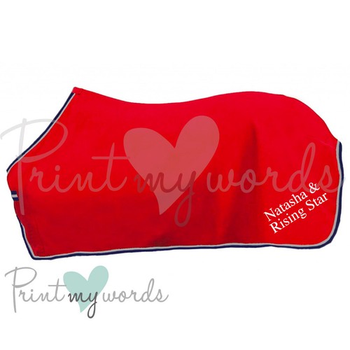 Personalised horse fleece rug - horse,