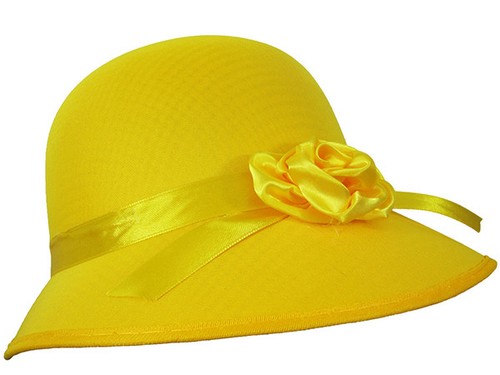 1920 ladies yellow - 1920's, cloche