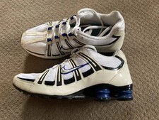 Nike Air Shox Cream, White & Blue UK Size 7 - Ladies / Men’s Vintage