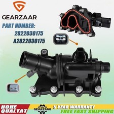 Thermostat Housing for Mercedes Benz Engine Assembly black with Sensors copper