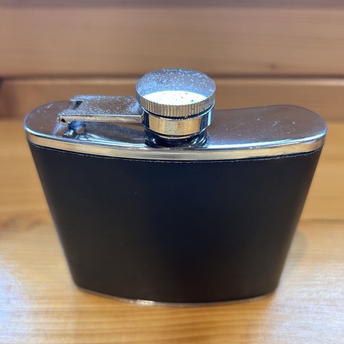 Vintage hip flask leather - flask,,