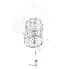 Crab Snares With 8 Loops Reusable Cylindrical Wire Mesh Crab Bait Traps Spares