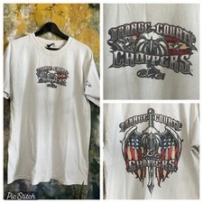 ORANGE COUNTY CHOPPERS TOUR RARE VINTAGE ORIGINAL WHITE T SHIRT