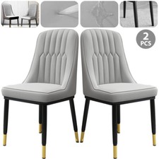 Set of 2 Velvet Dining Chairs