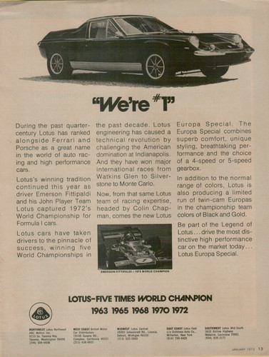 1973 lotus fittipaldi world - lotus,
