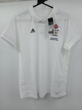 Adidas Team GB Tokyo 2020 Equestrian Support Polo Shirt White Size XL