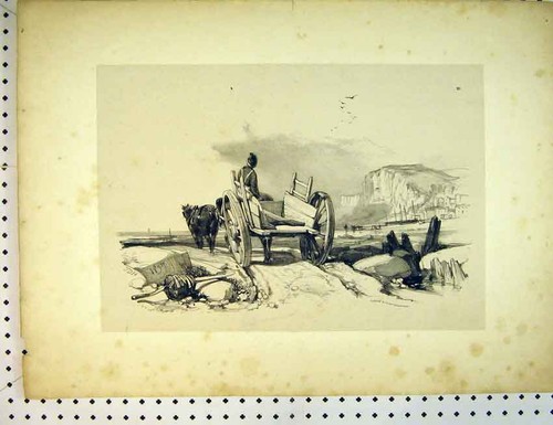 Original old antique print - original,