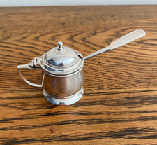 ANTIQUE SILVER PLATED MUSTARD