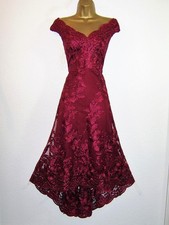 QUIZ BURGUNDY RED EMBROIDERED