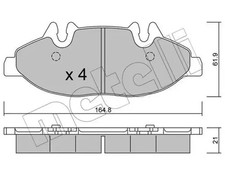 Brake pads 22-0575-0 METELLI