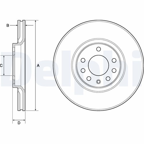 Brake disc delphi - x2,