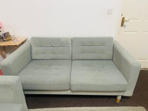 Ikea green fabric seater - ikea,