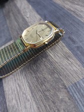 VINTAGE LARGE NICE CONDITION PLATING TISSOT STYLIST LOCLE RUNS-SPARES REPAIR