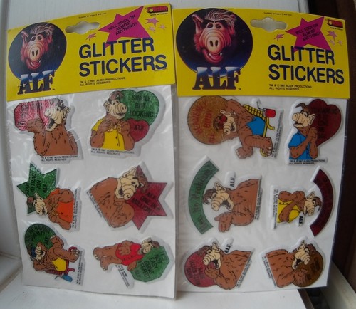 Alf alien glitter stickers - alf,