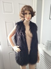 Topshop Black Mongolian Faux