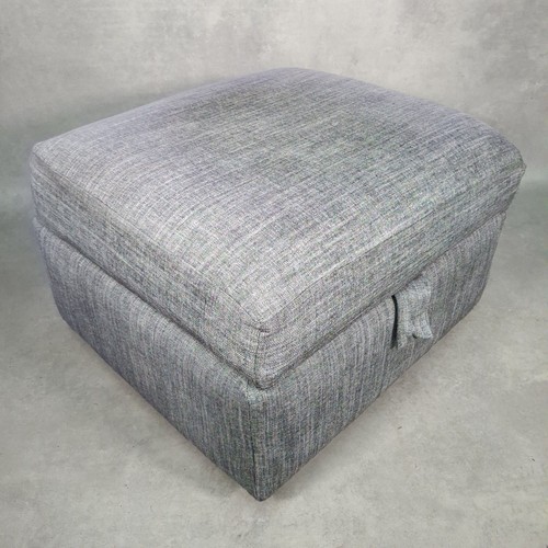 Grey fabric storage - storage, ottoman