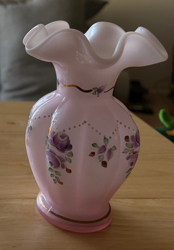 Fenton art glass pink - art,