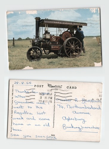 Postcard burrell steam - -,