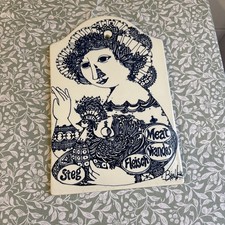 Bjorn Wiinblad Nymolle Denmark Vintage Hanging Wall Plaque / Cutting Board
