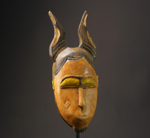 African wood mask hand - wood, carved
