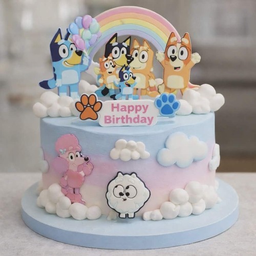 Bluey cake topper personalized - bluey,