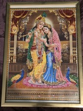 Radha krishna framed picture - framed,