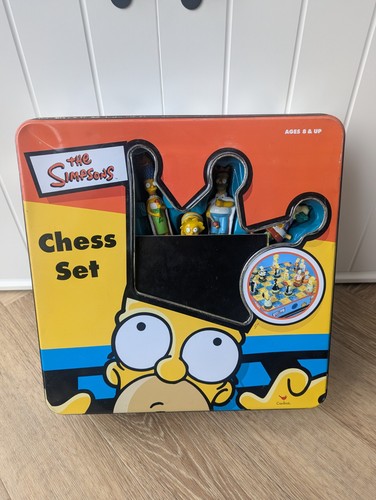 The simpsons chess set in - the, 3d