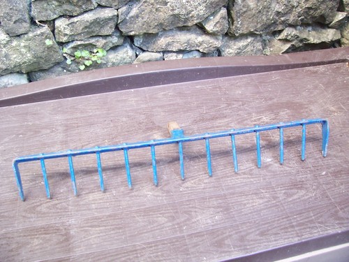 Vintage blue metal wide - metal,