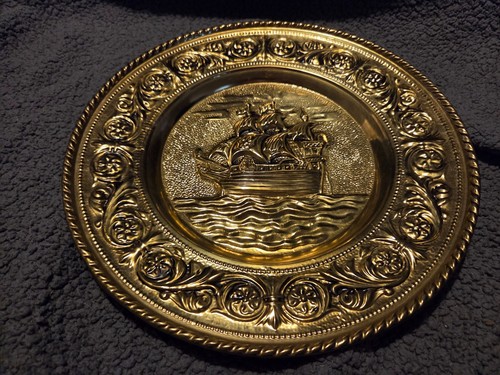 Vintage brass wall hanging - vintage,