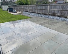 Kandla Grey Indian Sandstone Smooth Paving Patio Slabs |1200x600x20mm |