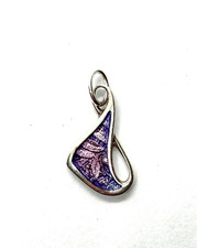 ORTAK  Small Sterling Silver  Enamel Pendant
