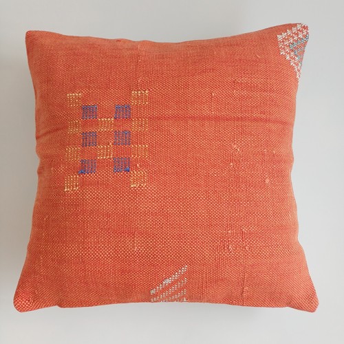 Moroccan cactus silk cushion - moroccan,