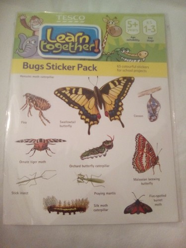 Bugs sticker pack tesco - bugs,