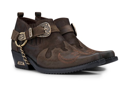 Men real leather western - real,