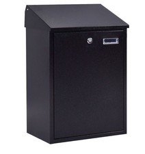 Black Large Letter Box Post