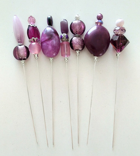 Vintage bead hat pins - vintage,