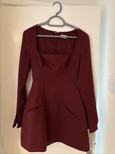 Oh Polly Burgundy Tulip Dress
