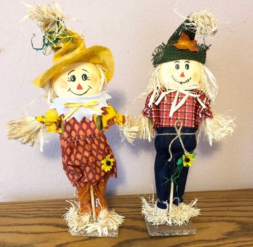 Set two scarecrows straw - of,