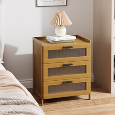 Bamboo Bedside Table Cabinet
