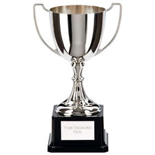 NICKEL PLATED CAST METAL CUP - Presentation Silver Trophy Award, FREE ENGRAVING