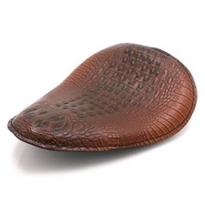 Brown Alligator Pattern Solo Bobber Seat