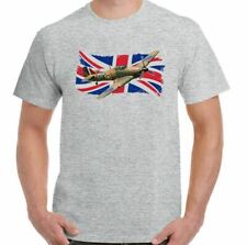 HAWKER HURRICANE T-SHIRT WWII British Battle of Britain RAF Union Jack Flag