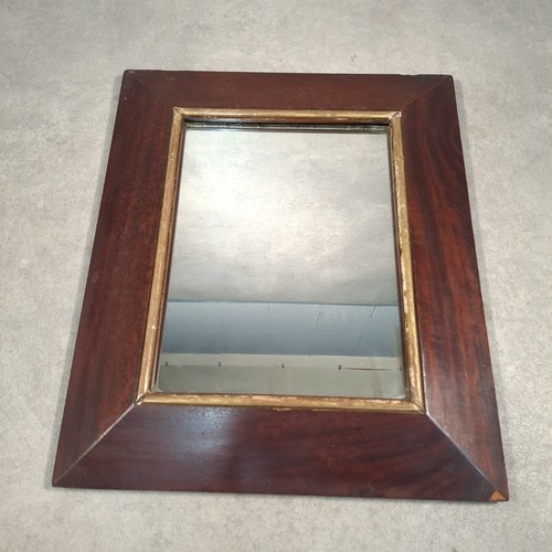 Vintage wall mirror - mirror, mahogany
