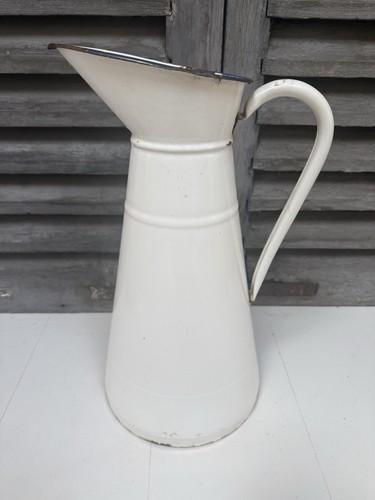 Vintage french white enamel - vintage,