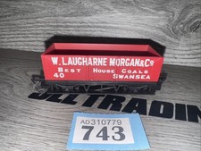 HORNBY. W Laugharne Morgan Swansea Coal No 40 LWB 8 plank open wagon