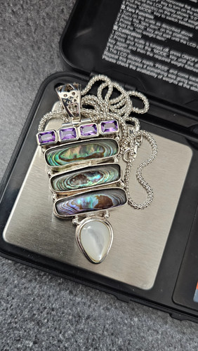 925 sterling silver abalone - silver, &