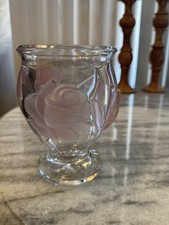 Raised Pink Rose Vase Bowl