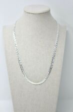 Karizia Braided Sterling Silver NECKLACE Signed NEW Italy KA1772 La Dea Bendata