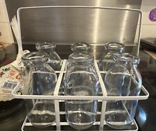 Mini glass milk bottles